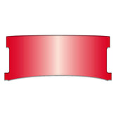 National Cycle, Repl. Adj. Lower Window (Style D). Red Windshield National Cycle