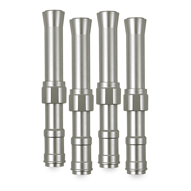 Dippert, Evo B.T. Aluminum Pushrod Cover Set. Silver Pushrod Covers Dippert