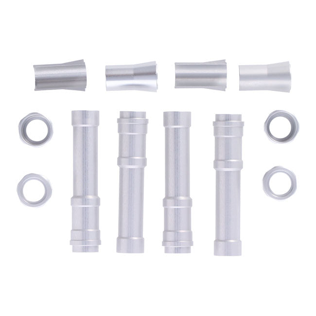 Dippert, Twin Cam Aluminum Pushrod Cover Set. Silver Pushrod Covers Dippert