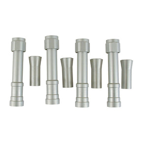 Dippert, Panhead Aluminum Pushrod Cover Set. Silver Pushrod Covers Dippert
