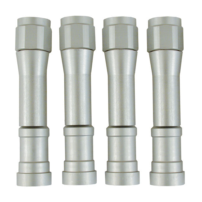 Dippert, Panhead Aluminum Pushrod Cover Set. Silver Pushrod Covers Dippert
