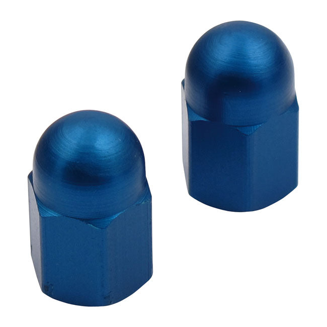 Barnett Blue Anod. Valve Stem Cap Tire Valve Stems And Caps Barnett