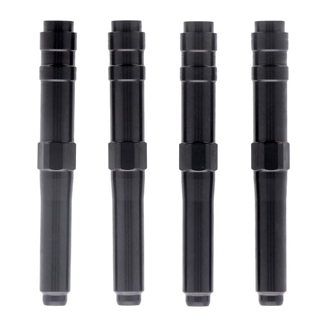 Dippert, 04 Up Xl Aluminum Pushrod Cover Set. Black Pushrod Covers Dippert