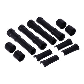 Dippert, Panhead Aluminum Pushrod Cover Set. Black Pushrod Covers Dippert