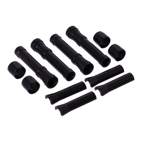 Dippert, Shovel Aluminum Pushrod Cover Set. Blsck Pushrod Covers Dippert