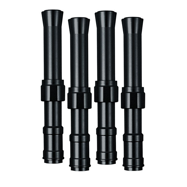 Dippert, Evo B.T. Aluminum Pushrod Cover Set. Black Pushrod Covers Dippert
