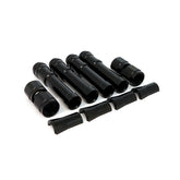 Dippert, Twin Cam Aluminum Pushrod Cover Set. Black Pushrod Covers Dippert