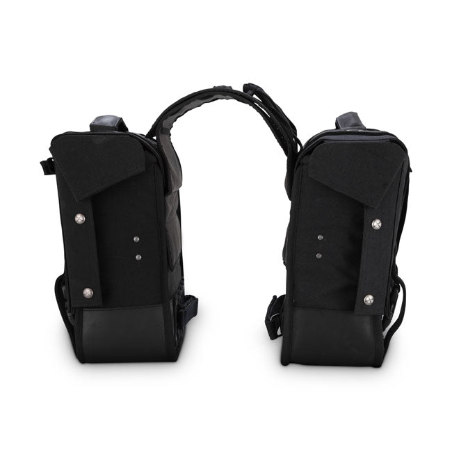 Burly Brand Saddlebag Throwover Blk Saddlebags Burly Brand