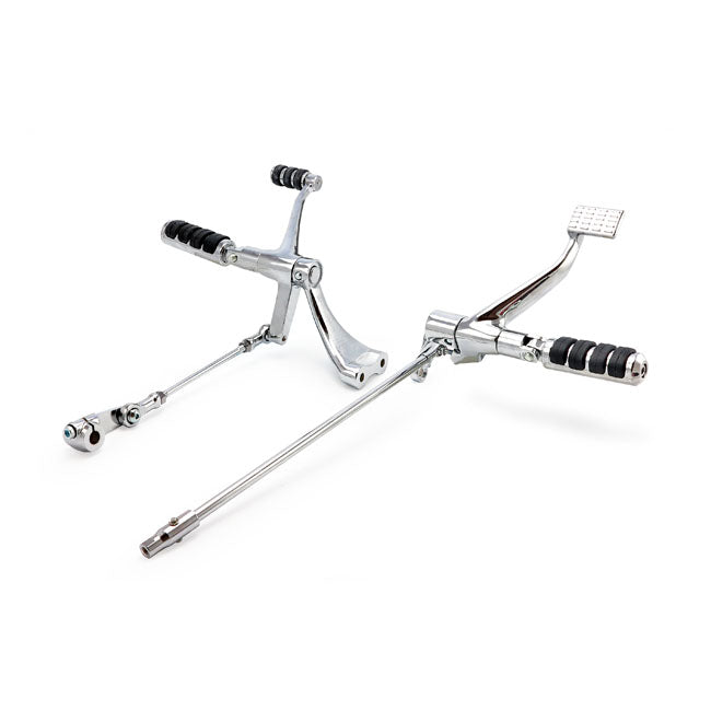 Evo Xl Forward Control Kit. Iso Pegs. Chrome Forward Controls Mcs