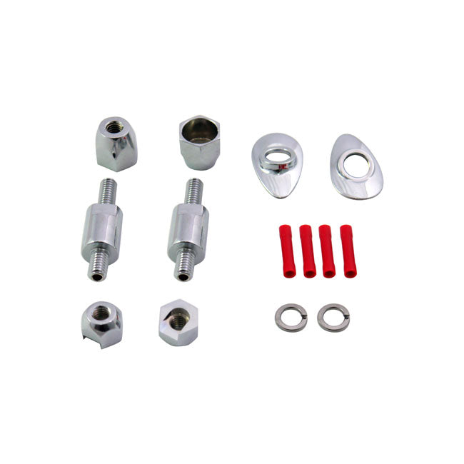 Sissy Bar Turn Signal Relocation Kit For Softail. Chrome Turn Signals Relocation Kits Mcs