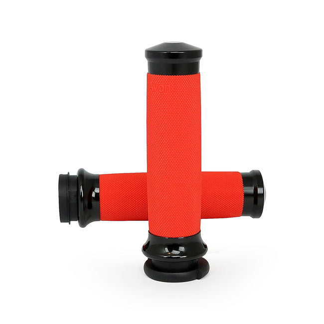 Avon Custom Contour grips, black anodized/orange GRIPS Avon Grips