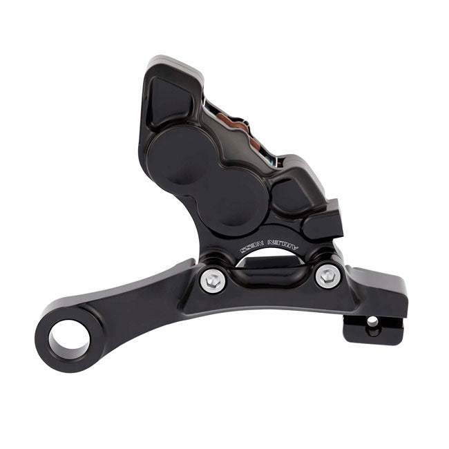 11.8" 4-Piston Rear Brake Calipers & Brackets, Black - 08+ Touring Brake Calipers With Bracket Arlen Ness