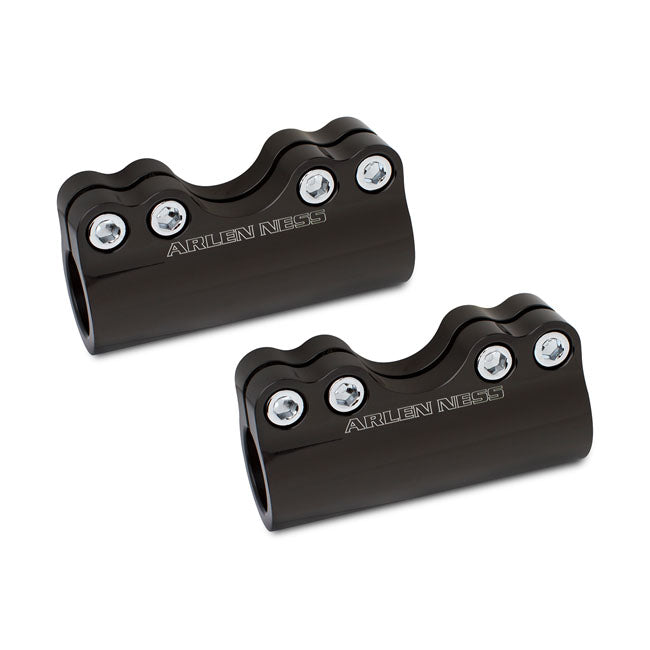 Arlen Ness Handlebar Clamp Modular Adjustable 1.25" Black Handlebar Adapters Arlen Ness