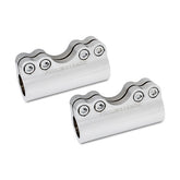 Arlen Ness Modular Adjustable Handlebar Clamps 1-1/4", Chrome Handlebar Adapters Arlen Ness