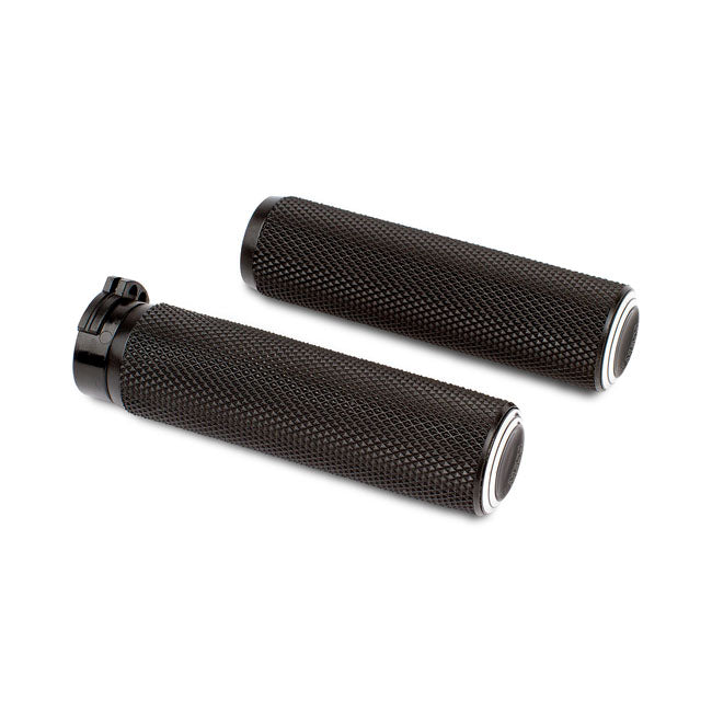 Arlen Ness Grips Dual Ring Cable Bl Grips Arlen Ness