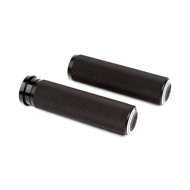 Arlen Ness Dual Ring Grips, Black - Fly-By-Wire (FBW) Grips Arlen Ness