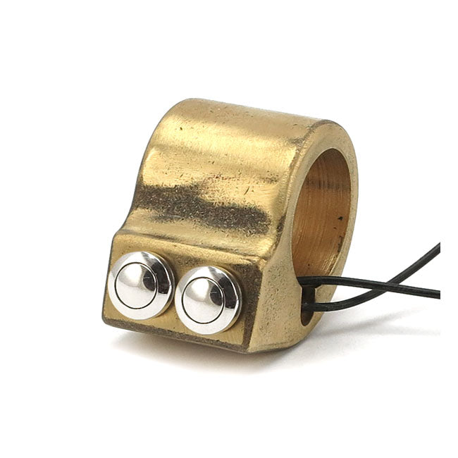 Wannabe Choppers, Wanna Button 1". Brass Switch Housings Wannabe Choppers