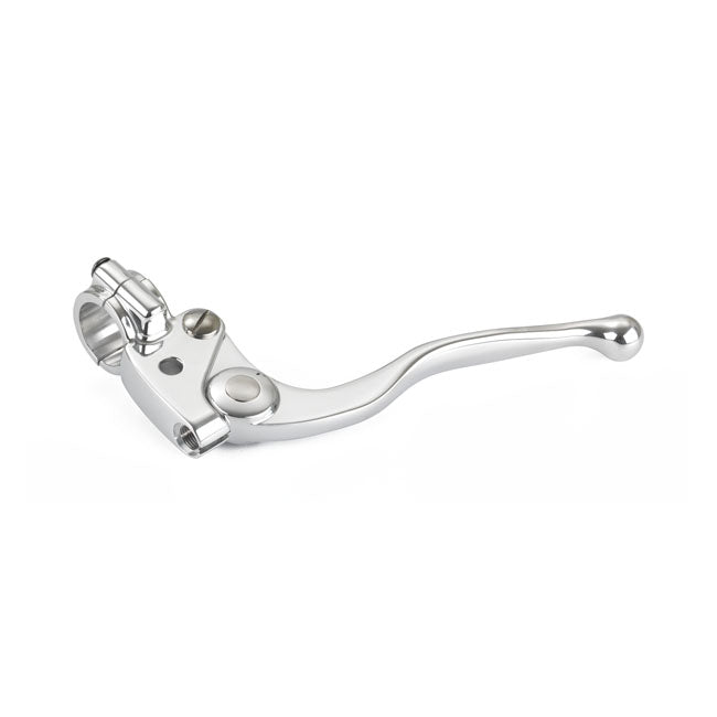 Kustom Tech Grimeca Clutch Lever Assembly 7/8" Handlebar, Polished Levers Clutch Assy Kustom Tech