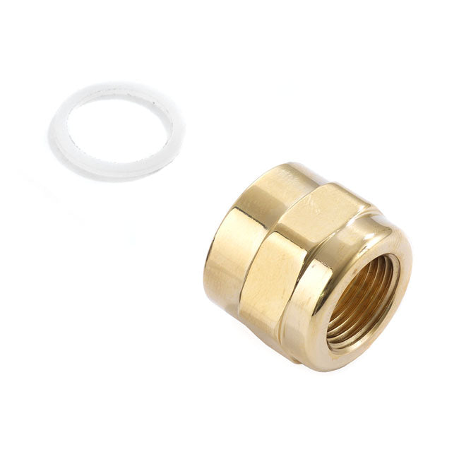 Kustom Tech Brass Adapter, Polished Petcocks Misc Kustom Tech