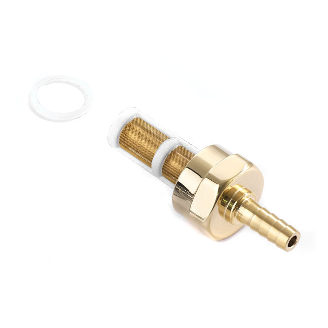 Kustom Tech Brass M22x1 Custom Fuel Line Fitting, Polished Fuel Line Kustom Tech