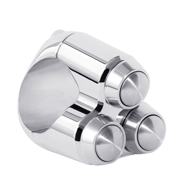 Motone, Micro Switch With 3 Buttons. Chrome Switches Handlebar Motone