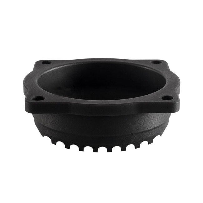 Motone, Cv Carburetor Top Cover. Finned/Rippled. Black Carbs Cv Repl Parts Motone