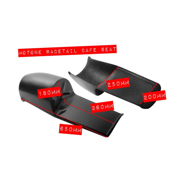 Motone, Universal Seat Pan ''Custom Cafe'' Black Fender Motone