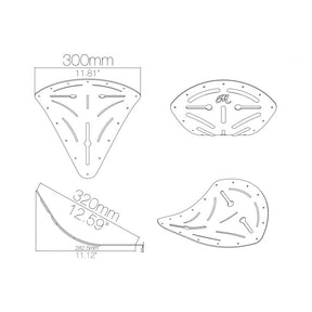 Motone, Chop Solo Seat Pan Kit Solo Seats Motone