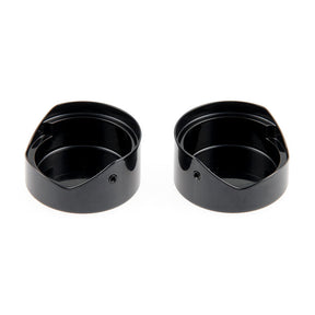 Cult-Werk, 2-piece fork tube cap bolt cover kit. Black FORK TUBE CAPS Cult Werk