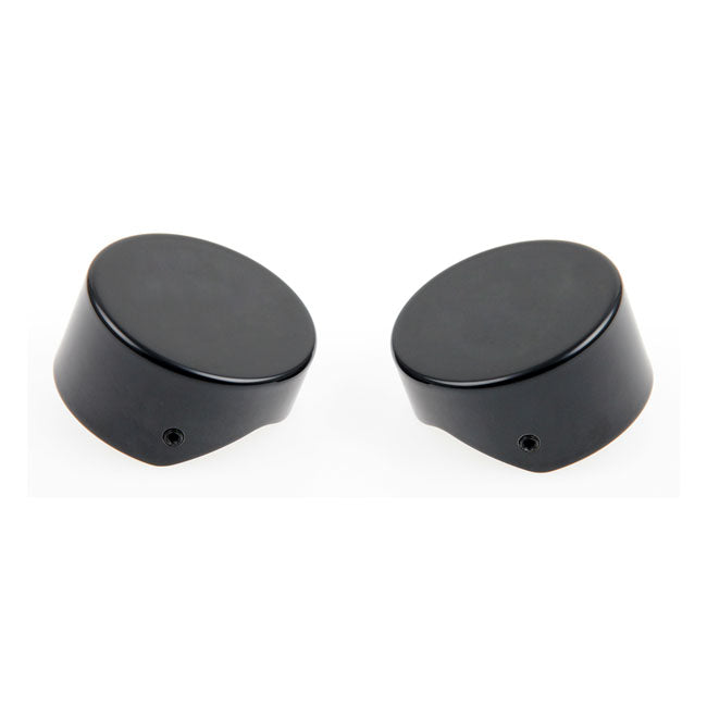 Cult-Werk, 2-piece fork tube cap bolt cover kit. Black FORK TUBE CAPS Cult Werk