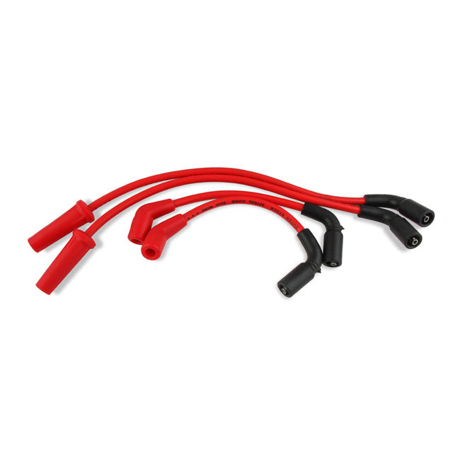 Accel, 8mm Ferro Spiral core spark plug wire set. Red SPARK PLUG WIRES Accel