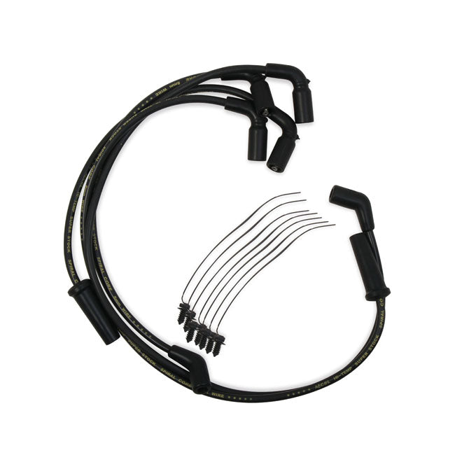 Accel, 8mm Ferro Spiral core spark plug wire set. Black SPARK PLUG WIRES Accel
