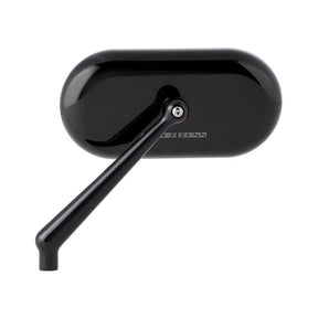 Left Forged Oval Mirror, Black Mirrors Arlen Ness