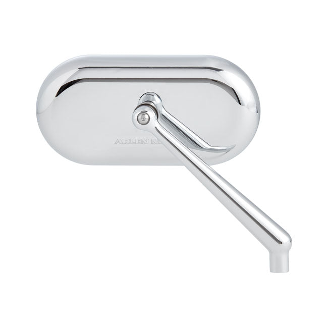 Arlen Ness, Oval forged mirror. Right, chrome MIRRORS Arlen Ness