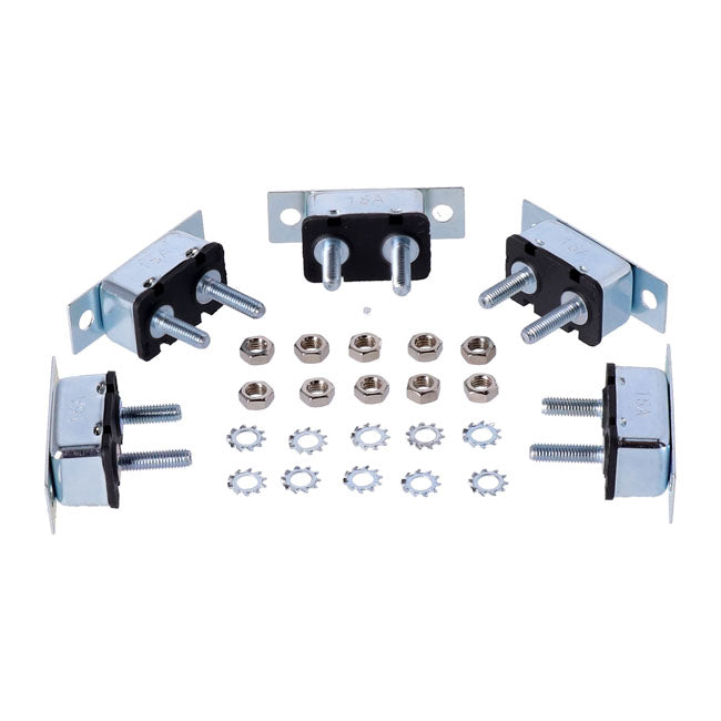 Circuit Breaker, Automatic. Dual Mount, Metal. 15 A Circuit Breakers Mcs