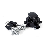 Flhr Ignition Switch & Saddlebag Lock Kit. Black Switches Ignition Mcs