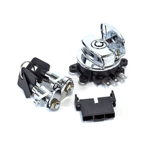Flhr Ignition Switch & Saddlebag Lock Kit. Chrome Switches Ignition Mcs