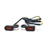 Fastline, Below Bar Led Turn Signal Set. Black Turn Signals Led Mcs