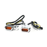 Fastline, Below Bar Led Turn Signal Set. Chrome Turn Signals Led Mcs