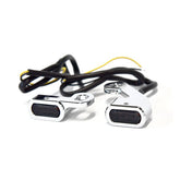 Fastline, Below Bar Led Turn Signal Set. Chrome Turn Signals Led Mcs