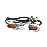 Fastline, Below Bar Led Turn Signal Set. Chrome Turn Signals Led Mcs