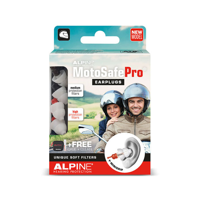 Alpine MotoSafe Pro Earplugs with mini grip EARPLUGS Alpine