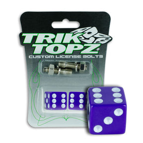 Trik Topz license plate mounts dice dark purple LICENSE PLATE MOUNT SETS Trik Topz