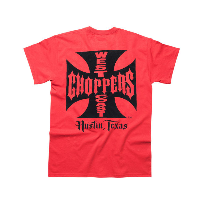 West Coast Choppers "Og Classic Atx" T-Shirt - Red T-Shirt West Coast Choppers