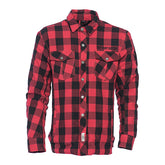 West Coast Choppers "Dominator" Riding Flannel Shirt - Red & Black Shirts West Coast Choppers S