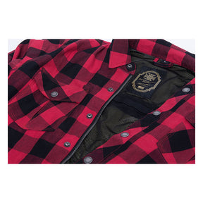 West Coast Choppers "Dominator" Riding Flannel Shirt - Red & Black Shirts West Coast Choppers