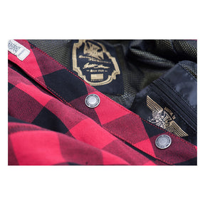 West Coast Choppers "Dominator" Riding Flannel Shirt - Red & Black Shirts West Coast Choppers
