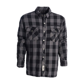West Coast Choppers "Dominator" Riding Flannel Shirt - Grey & Black Shirts West Coast Choppers S