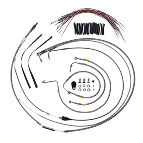 Burly Bagger bar cable/line kit 15" APEHANGER CABLE/LINE KITS Burly Brand