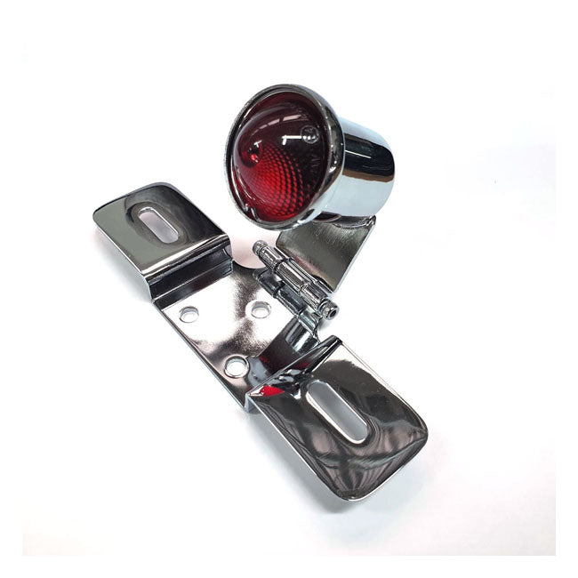 Old school LED taillight, type 6. Chrome. Red lens TAILLIGHTS Mcs